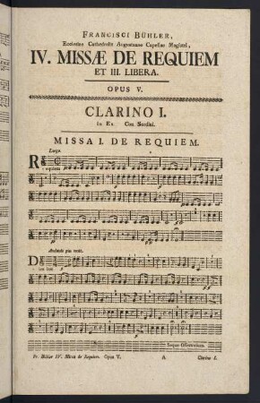 1-2, Missa I. De Requiem - Clarino I.