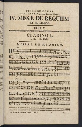 1-2, Missa I. De Requiem - Clarino I.