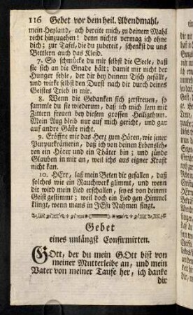 116-122, Gebet eines unlängst Confirmirten. Lied eines unlängst Confirmirten.