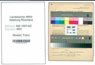 Entnazifizierung Franz Mostert , geb. 09.07.1898 (Lokfuehrer)