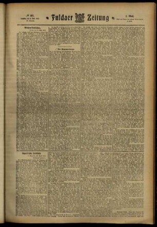 Zweite Ausgabe vom Samstag, den 04. Mai 1912.