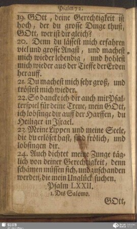 Psalm LXXII