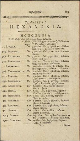 Classis VI. Hexandria.