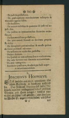 V. Joachimus Hopperus