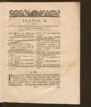 Sectio II. Qvae Loci Matth. XXIII, 29. 30. Explicationem Continet