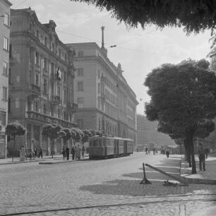 Straßenbahnverkehr in der Innenstadt Sofias