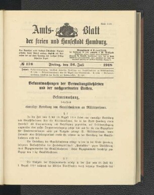 No. 176, 26. Juli 1918