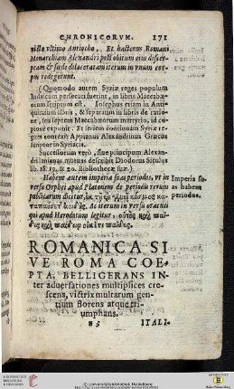 Romanica sive Roma coepta […]