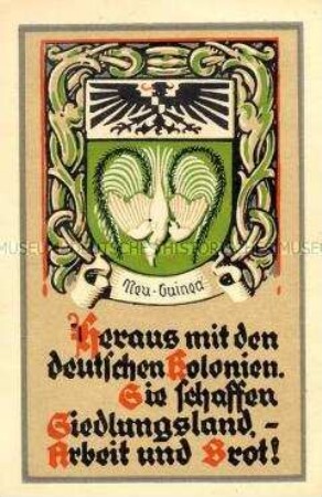 Postkarte zu den deutschen Kolonien