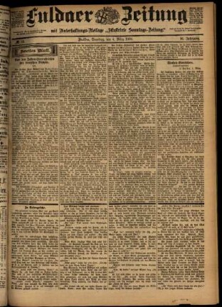 Zweite Ausgabe vom Samstag, den 04. März 1899.