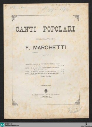 4: Se non volevi ch'io m'innamorassi : canto popolare