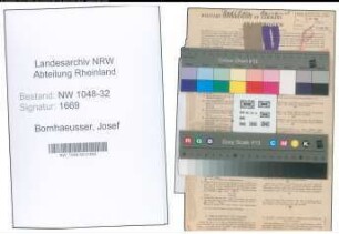 Entnazifizierung Josef Bornhaeusser , geb. 19.03.1885 (Ingenieur)
