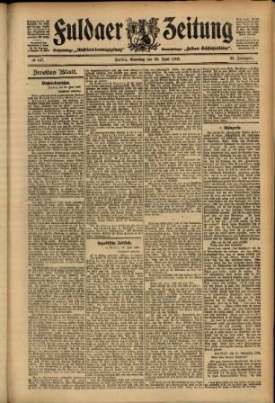 Zweite Ausgabe vom Samstag, den 30. Juni 1906.