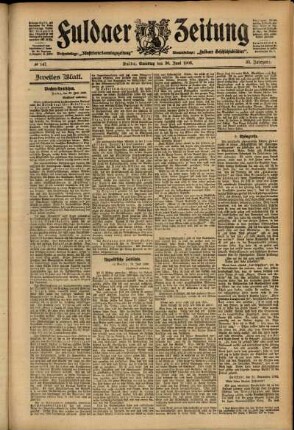Zweite Ausgabe vom Samstag, den 30. Juni 1906.