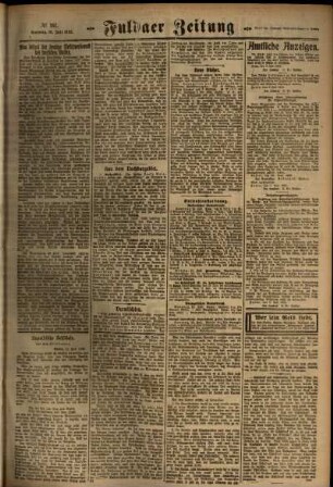 Zweite Ausgabe vom Sonntag, den 16. Juli 1922.