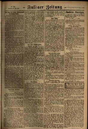 Zweite Ausgabe vom Sonntag, den 16. Juli 1922.