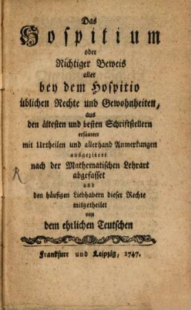 Das Hospitium