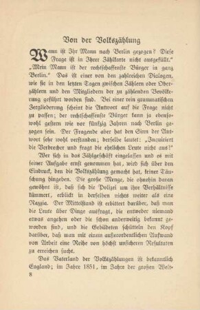 Von der Volkszählung