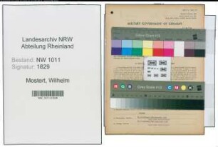 Entnazifizierung Wilhelm Mostert , geb. 20.06.1892 (Haendler)
