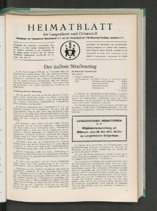 Langenhorner Heimatverein e. V. Mitgliederversammlung