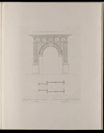 38. (III). Elévation et Plan du Vestibule de la Chartreuse près de Pavie.
