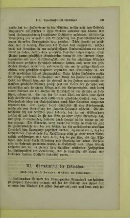 Charakteristik des Lysimachus