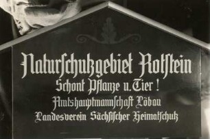 Naturschutz-Tafel des Heimatschutzes im Naturschutzgebiet Rotstein