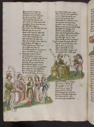 (1) Der Schmeichler vor dem Herrn, Begierde, Geiz, Unbeständigkeit als Ratgeber. (2) Täuschung durch Schmeicheleien: Dem Herrn wird eine Puppe als Kind präsentiert; (Buch2)