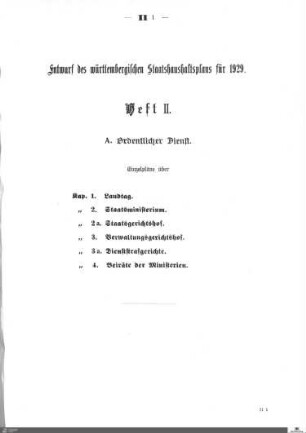 Staatshaushaltsplan 1929, Heft 2