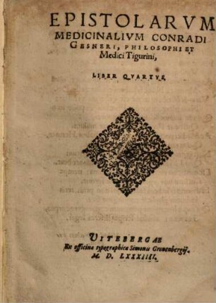 Epistolarum medicinalium liber ..., 4