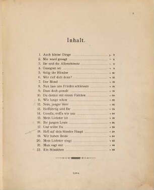 Italienisches Liederbuch : nach Paul Heyse ; für eine Singstimme und Klavier. 1 : componirt 1889 - 1890