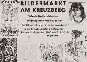 Ausstellungsplakat "Bildermarkt am Kreuzberg", 1963