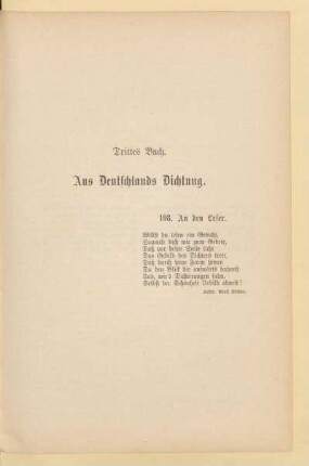 Aus Deutschlands Dichtung