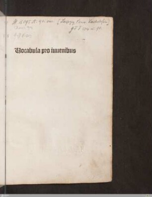 Vocabula pro iuvenibus