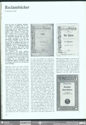 Reclambücher : Freizeit + Gestaltung