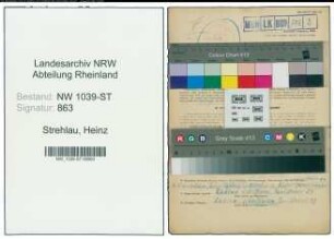 Entnazifizierung Heinz Strehlau , geb. 04.09.1913 (Foerster)
