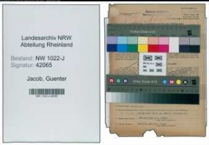 Entnazifizierung Guenter Jacob , geb. 16.01.1920 (Bahnbeamter)