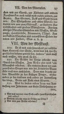 VIII. Von der Meßkunst