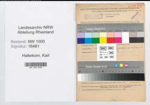Entnazifizierung Karl Haferkorn, geb. 03.04.1899 (Polizeibeamter)