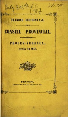 Procès-verbaux, 1857