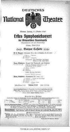 Erstes Symphoniekonzert