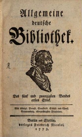 Allgemeine deutsche Bibliothek. 25. 1775