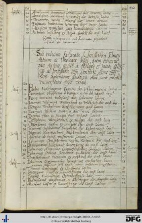 [fol. 132] Rektorat Christoph Eliner 1568