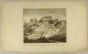 Die Festung Schloss Sonnenstein (ab 1811 Heilanstalt) in Pirna