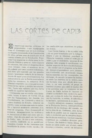 Las Cortes de Cádiz