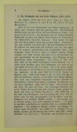2. Die Markgrafen aus dem Hause Askanien (1133 - 1320)