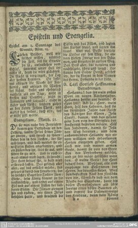 Episteln und Evangelia