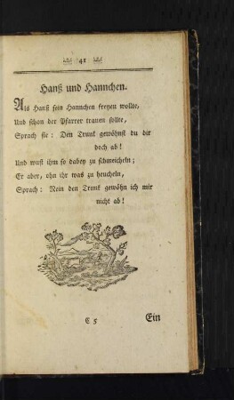 Hanß und Hannchen. [u. a.]
