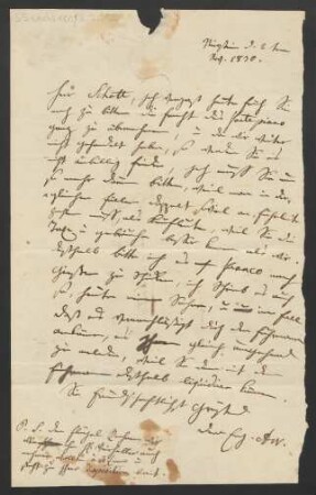 Brief an B. Schott's Söhne : 02.11.1830