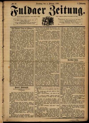 Ausgabe vom Dienstag, den 04. Februar 1890.
